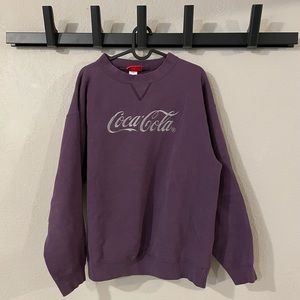 Vintage Embroidered Coca Cola Pullover Sweatshirt